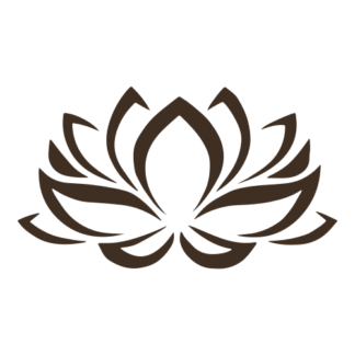 Lotus Flower Decal (Brown)
